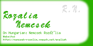 rozalia nemcsek business card